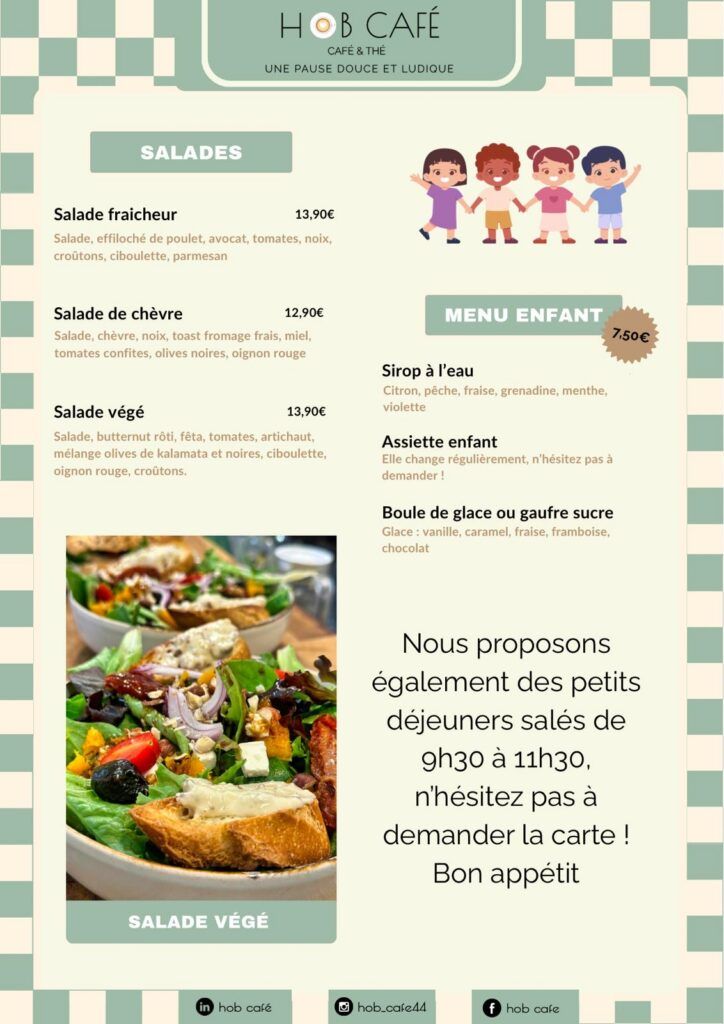 salade - menu enfant